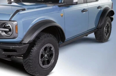 Se adapta a 21-25 Bronco diseño de aire de 4 puertas ancho 6 piezas guardabarros llamaradas negro satinado FO34E11 Foto 1 de 4