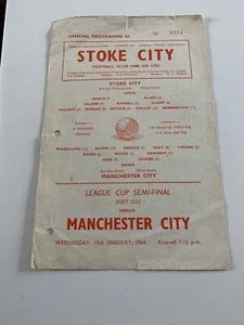 15/1/1964. Stoke City. v. Manchester City. League Cup Semi Final - Picture 1 of 2