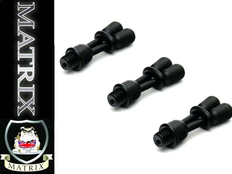 3 x Matrix innovations clip linea nera appendiabiti bobina carpa pesca