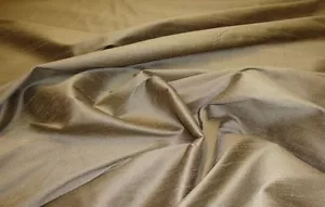 Shantung Dupioni Chinchilla Faux Fake Silk Fabric drapery wedding sold 5 Yards - Picture 1 of 1