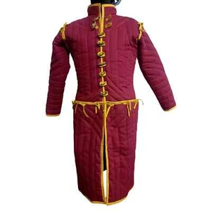 Medieval Gambeson Armor Vest - Durable Cotton Protective Combat Gear for LARP, - Picture 1 of 5