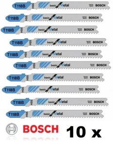 10x Hojas de sierra de calar Bosch T118B metal madera 90 mm DeWalt Makita Skil Metabo AEG - Imagen 1 de 2