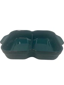 Denby Teal Divided Serving Dish Ceramic Oven Microwave Safe T2270 KW17 - Picture 1 of 8