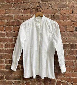 Vintage Celine Women’s Blouse, Sz 34, Blanc 100% Cotton Italy - Picture 1 of 7
