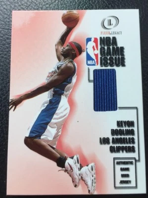 Kenyon DOOLING 00-01 FLEER LEGACY NBA EDICIÓN DE JUEGO CAMISETA USADA EN JUEGOS RECORTADORES Foto 1 de 2