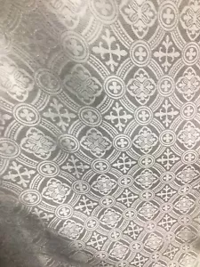 DIAMANT WEISSES LITURGISCHES KREUZ BROKAT STOFF (60 Zoll) Meterware - Bild 1 von 7