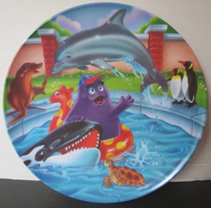PMC Plastics 1996 McD's Melamine 9.5" Collectors Plate - Grimace at the Zoo - Picture 1 of 3