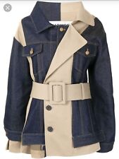 MONSE Asymmetric Belted Patchwork Panelled Denim Trench Jacket Coat - BNWT