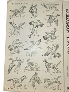 Motivos deportivos de transferencia McCall Kaumagraph de colección para ropa de cama pato codorniz caballo perro - Imagen 1 de 5