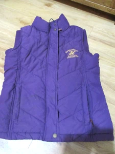 BEVERLEY HILLS POLO CLUB PLUM QUILTED LADIES GILET BODYWARMER SIZE 10 - Picture 1 of 3