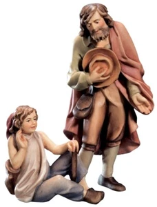 Figura de Niños Raffaello Colección Pastor Con Chico H 12 CM Madera Holzstatue - Imagen 1 de 5