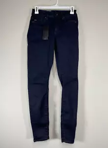 G-Star Raw Shape Super Skinny Denim Jeans Women's 26 Mid Rise Indigo Blue NWT - Picture 1 of 18