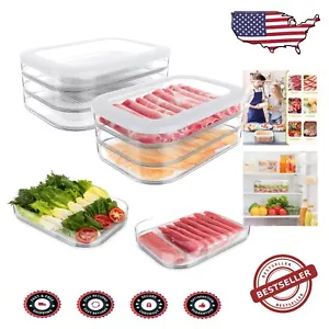 Compact Stackable Lunch Meat Containers - Ideal for Meal Prep & Organization - Picture 1 of 9