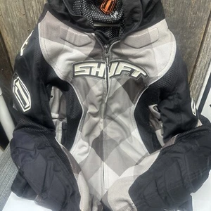 Shift Air Avenger Motorcycle Jacket Mens Black Padded Protective Lined Size M - Picture 1 of 9