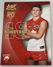 2023 AFL Select Legacy Draft Pick Jacob Konstanty Sydney Swans 🦢 Rookie Card