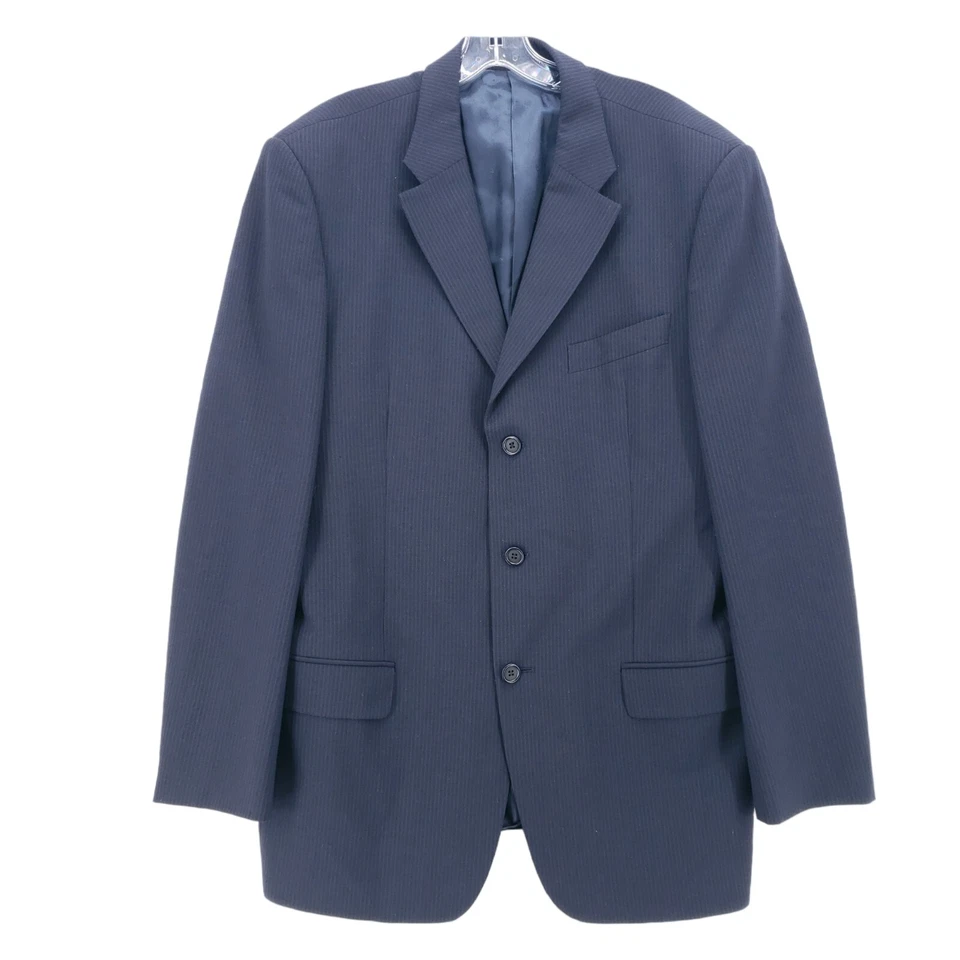 Blazer Valentino Roma Hombre Azul Mezcla Lana Virgen Talla 52 L Foto 1 de 4