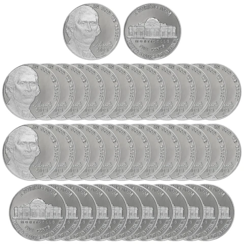 2015 S Jefferson Nickel Gem Deep Cameo Proof Roll 40 US Coins Cover
