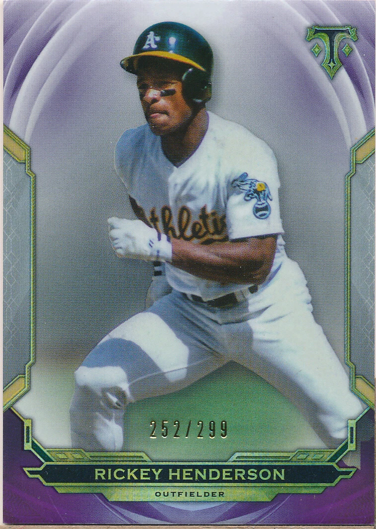2019 Topps Triple Threads Amethyst #100 Rickey Henderson /299