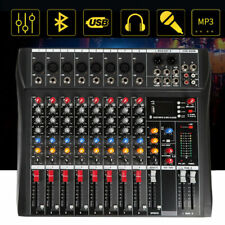 Pro 8 Channel Bluetooth Studio Audio Mixer Live Sound Mixing Console w/ Usb