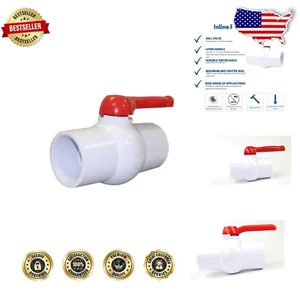 PVC 3" Inline Ball Valve - Durable Schedule 40 Connection, 150 PSI Pressure - Picture 1 of 7