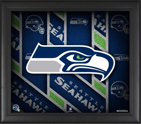 Seattle Seahawks Framed 15" x 17" Team Threads Collage Cover