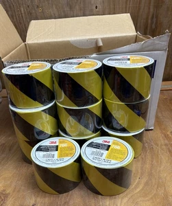 11 Rolls 3M 766 Hazard Warning Tape Floor Marking Tape Stripped Tape 3” x 36 YDS - Picture 1 of 5