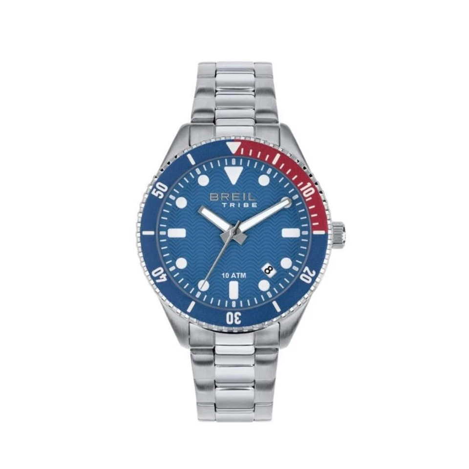 Breil Overhand EW0717 Men's Watch - Blue Dial Pepsi Bezel Stainless Steel Brac