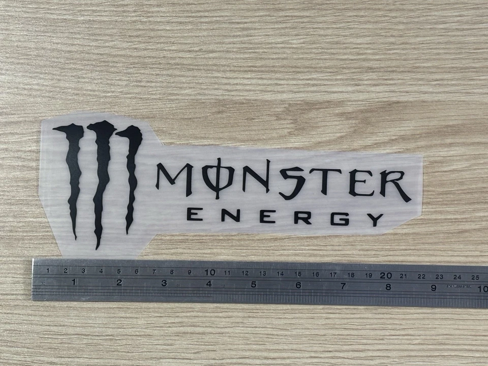 Logotipo Monster Energy Negro Vinilo Adhesivo Calcomanía Drift Coche de Carreras Camión Patrocinador JDM Foto 1 de 4