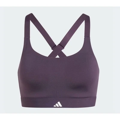 Adidas Women's Plus Size Black Purple Luxe High-Support Sports Bra 3X E-G New - Image 1 of 4