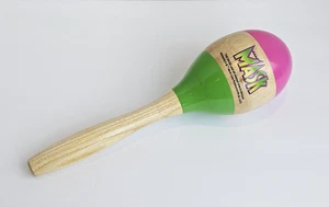 The Mask Movie Promo Wood Wooden Maraca Everie New Line Jim Carrey Vintage Rare - Bild 1 von 11