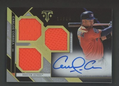 Carlos Correa 2016 Triple Threads Future Phenoms Relics Silver Auto 13/75 - Image 1 of 2