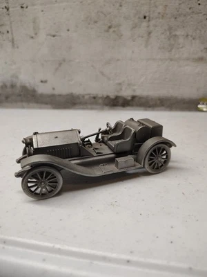 Danbury Mint Stutz Bearcat 1914 Pewter MODEL ANTIQUE CAR silver Tone DISPLAY - Image 1 of 4