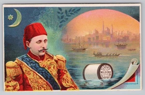 Victorian Trade Card Clark’s Spool Cotton Ottoman Merchant Istanbul Scene - Picture 1 of 2