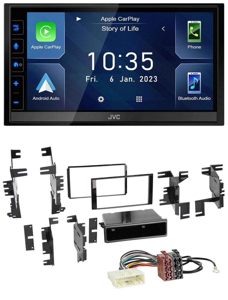 JVC DAB Bluetooth MP3 USB 2DIN Autoradio für Nissan Cube ab 09 Frontier ab 13 - Bild 1 von 4