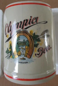 Vintage OLYMPIA BEER Ceramarte Tumwater BIERKRUG Made in Brazil / BRANDNEU - Bild 1 von 7