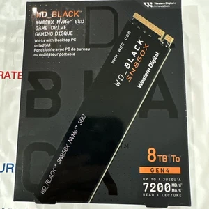 WD BLACK SN850X 8TB Gen4 M.2 SSD WDS800T2X0E Opened box 100% good health 0 write - Picture 1 of 8