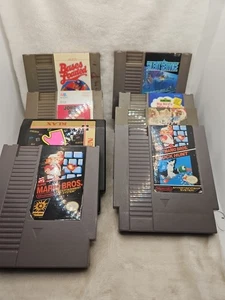 Nes Juego Lote 8 Juegos Mario, Bases Cargadas, Klax, Servicio Silencioso, Big Bird - Imagen 1 de 17