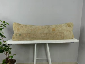 Long Lumbar Pillow Turkish Rug Pillow Decorative Bed Pillow Body Pillow Bench P - Picture 1 of 10