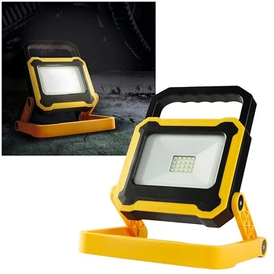 Akku LED Baustrahler 10W Arbeits-Leuchte Bau-Lampe Baulicht Strahler kabellos - Bild 1 von 4