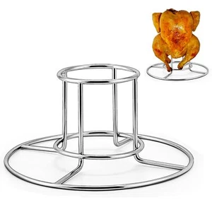 Soporte de acero inoxidable para latas de cerveza pollos para parrilla humadora - Imagen 1 de 7