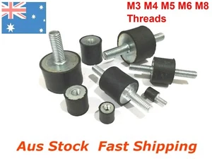 4pc M3 M4 M5 M6 M8 Anti Vibration Mounts and Rubber Bobbins Melbourne Stock - Picture 1 of 24