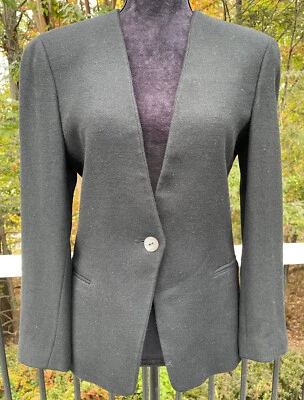 Женский блейзер Barneys New York на пуговицах спереди черный размер 4 - Изображение 1 из 4