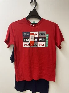 NEW 2- Pack Fila Youth Boys Shirts Sizes Size:XL , Red And Navy - Picture 1 of 5