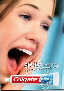 Advertising Ad Postcard Colgate Sparkling White Toothpaste  - Picture 1 of 4