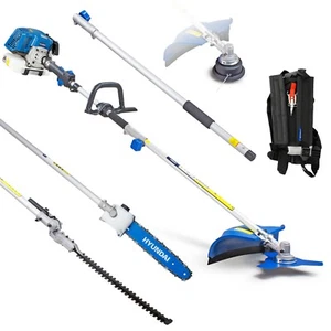 Petrol Garden Multi Tool 52cc 5 in 1 Chainsaw, Strimmer, Hedge Trimmer Hyundai - Picture 1 of 21