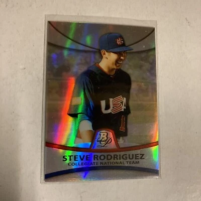 2010 Bowman Platinum Topps Prospects Refractor #PP47 Steve Rodriguez /999 - Image 1 of 4