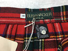 VTG  Red Wool Skir Pleated Plaid Knee Length Wrap Scotland Skirt Sz 4