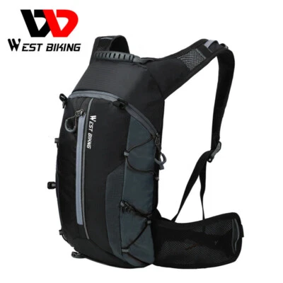 WEST BIKING Bolsa Impermeável Ciclismo Caminhada Pacote de Hidratação Mochila 10L Cinza - Imagem 1 de 4