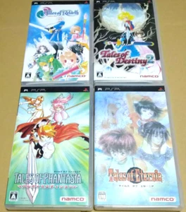 Lot of 4 Tales of Rebirth Fantasia Eternia Destiny2 PSP Sony Japan namco Tested - Picture 1 of 6