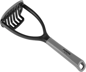 Addis Potato Masher with Bowl Scoop Edge Kitchen Cooking Utensil Non Scratch, Bl - Picture 1 of 7